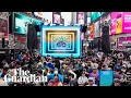 Fans gather in Times Square to celebrate 10 years of Pokemon Go