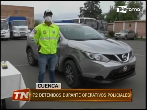 72 detenidos durante operativos policiales