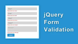 jQuery Form Validation Form Validation Tutorial Using jQuery