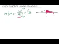 Using the Error Function to solve Linear Equations - Differential Equations