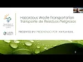 Hazardous Waste Management Plan Unit Transportation Workshop - August 3rd 2022