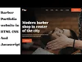 How to Make a Barber Portfolio website in HTML CSS and Javascript Source code