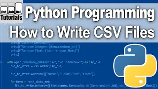 How To Write CSV Files in Python