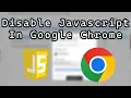 How to Disable Javascript on Google Chrome Stop Websites Using Javascript