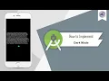 How to Implement Dark Mode in Android Studio DarkMode Android Coding