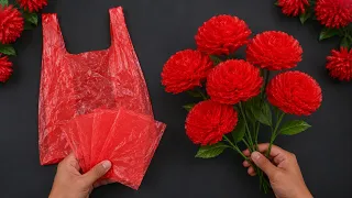 Beautiful Flowers from Plastic Bags 🌹✨ | Easy DIY Step by Step