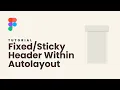 Create a header inside an autolayout in Figma