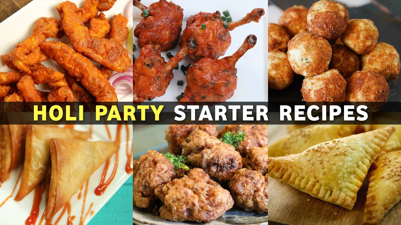 Party Starters Recipes   Chicken Snacks   Chicken Lollipop   Chicken Cheese Balls   Chicken Koliwada