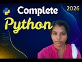 Python Full Course 2026 Zero to Advanced Learn Python Tamil Python Full Course for Beginners