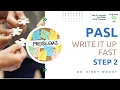 PASL Write it Up Fast Step 2