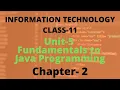 UNIT-5 FUNDAMENTALS TO JAVA PROGRAMMING CLASS - 11 IT 802 CBSE INFORMATION TECHNOLOGY PART-8