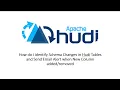 How do I identify Schema Changes in Hudi Tables and Send Email Alert when New Column