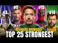 Avengers Doomsday Power Rankings The 25 Most Marvel Characters