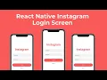React Native Instagram Login Screen UI Responsive Login Screen UI Download Free Code