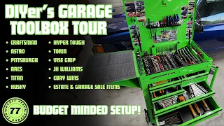 DIYer s Garage Toolbox Tour My budget minded US General 5 Drawer Cart setup for home garages