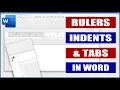 Rulers Indents and Tabs in Word Microsoft Word Tutorials