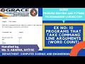 GRACE COE-CSE-GE8161-PSPPLab-Ex10 - Programs that take command line arguments word