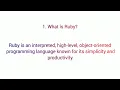 Ruby Interview Questions with Answers - Part 1 Easy Explanation in Tamil Crack IT Interviews