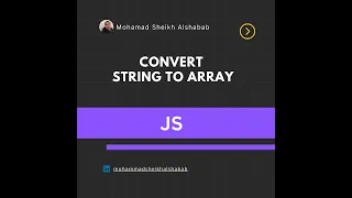 Convert a string to an array in JavaScript