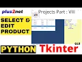 Select the row to Edit and update records from MySQL table using Tkinter Treeview