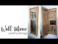 Wall Mirror Jewelry Storage DIY Home Decor