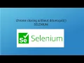 Fix for Selenium Browser closing automatically after the tests without calling quit or close