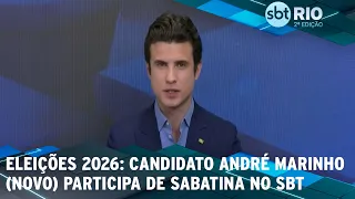Eleições 2026: Candidato André Marinho (Novo) participa de sabatina no SBT