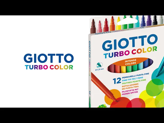 Feutres de coloriages Giotto Turbo Color en pot de 96 feutres