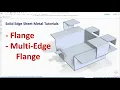 Solid Edge Sheet Metal Tutorials How to use Flange Multi Edge Flange command