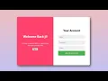 Modern Split Screen Login Sign Up Page Design Responsive HTML CSS UI Tutorial 2026