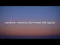 Lee Brice - Memory I Don't Mess With (lyrics)