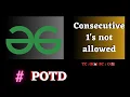 GFG POTD Consecutive 1 s not allowed Solution Java cpp Puneet Kumar IIITD