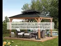 Assembly How-To Sunjoy 10X 12 Wood Gazebo with Double Tier Steel Roof Hardtop