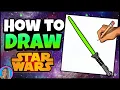 EASY Lightsaber Drawing How to Draw Star Wars Art for Kids
