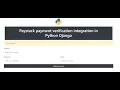 Paystack payment verification integration in Python Django