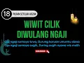 Pujian Setelah Adzan Wiwit Cilik Diwulang Ngaji