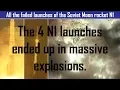 All the failed launches of the Soviet Moon rocket N1 Historic Rocket Launches