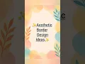 Aesthetic Border Design Border Design