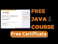 Free Java Course with Certificate