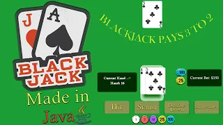 Blackjack Made in Java AI Casino software Part 2