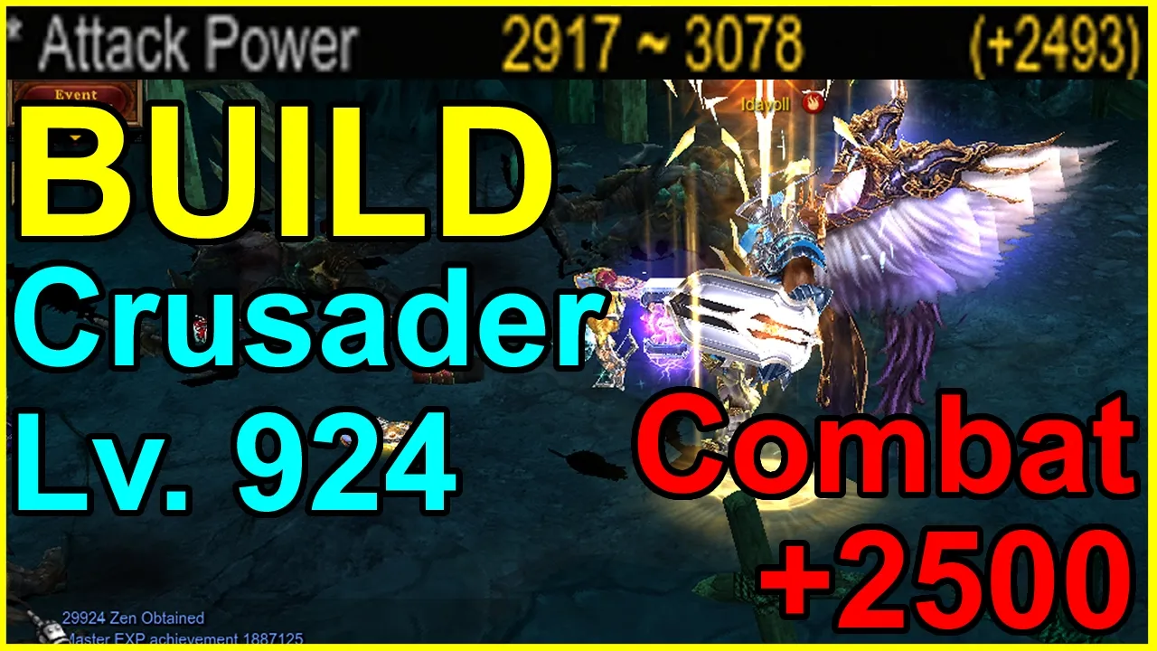 La Mejor Build Crusader Lv. 924 Combat +2500 | Mu Online Season 21 #muonline #muonlinepc #mmorpg