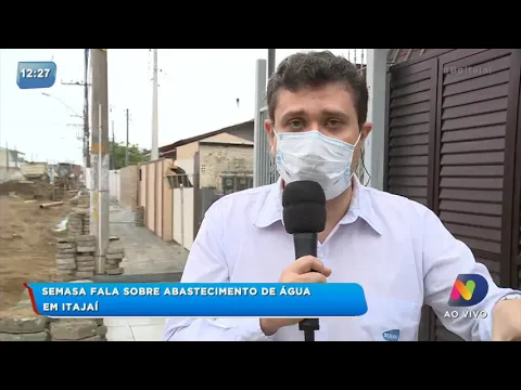 Semasa fala sobre abastecimento de água em Itajaí