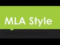 MLA Style