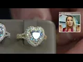 Judith Ripka Sterling Silver or 14K Clad Diamonique Heart Ring on QVC