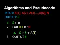 Algorithms Pseudocode - Discrete Mathematics