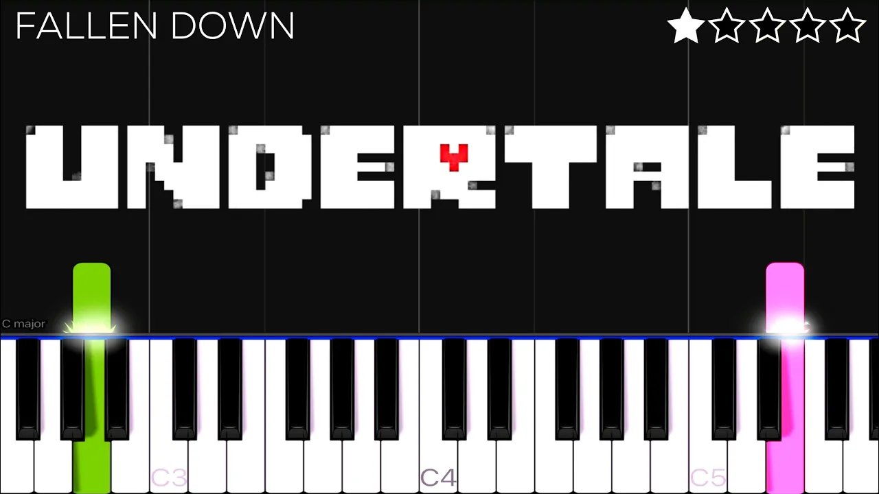 Undertale OST: 085 - Fallen Down | EASY Piano Tutorial