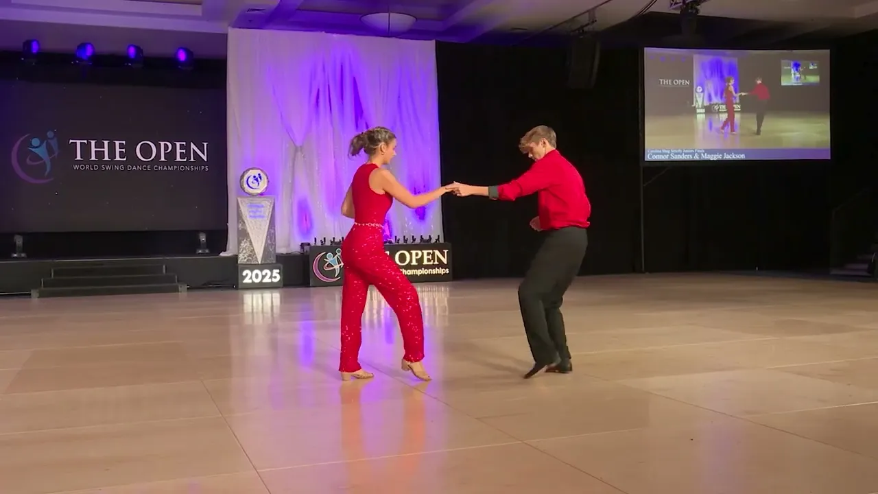Connor Sanders and Maggie Jackson - 5th Place Strictly Shag - Juniors - The Open 2025