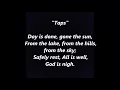 TAPS BUTTERFIELD'S Lullaby DAY IS DONE Lyrics Words text Sing Along Song for military Funeral