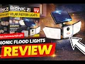 Review - Bionic Flood Light 2 Pk Solar Lights Outdoor Waterproof 500 Lumens Motion Senso