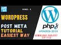 WordPress Post Meta Tutorial WordPress theme development